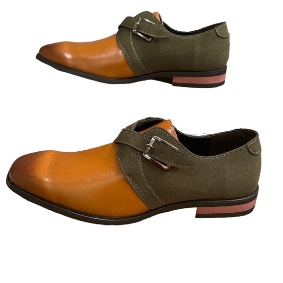 Men’s Handmade slip on loafers, square toe, leather, size 43 (10) - Picture 3 of 10